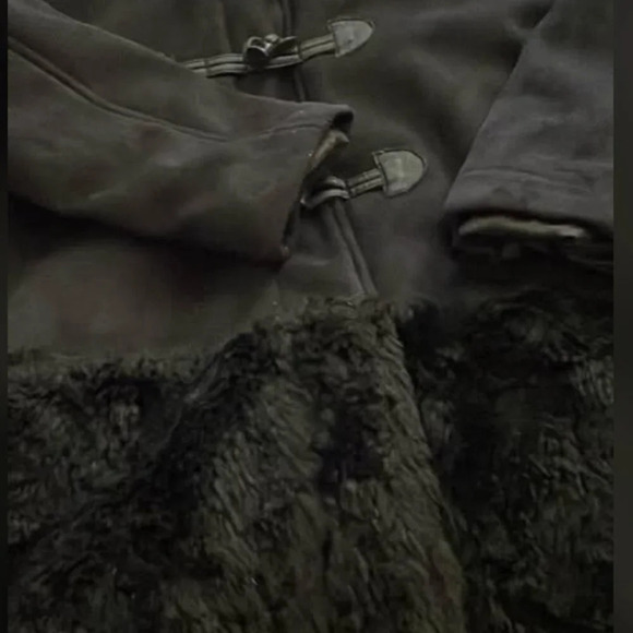 Girl's GAP Paddington Peacoat Black with Fur - Size XXL 14/16 - Picture 6 of 7